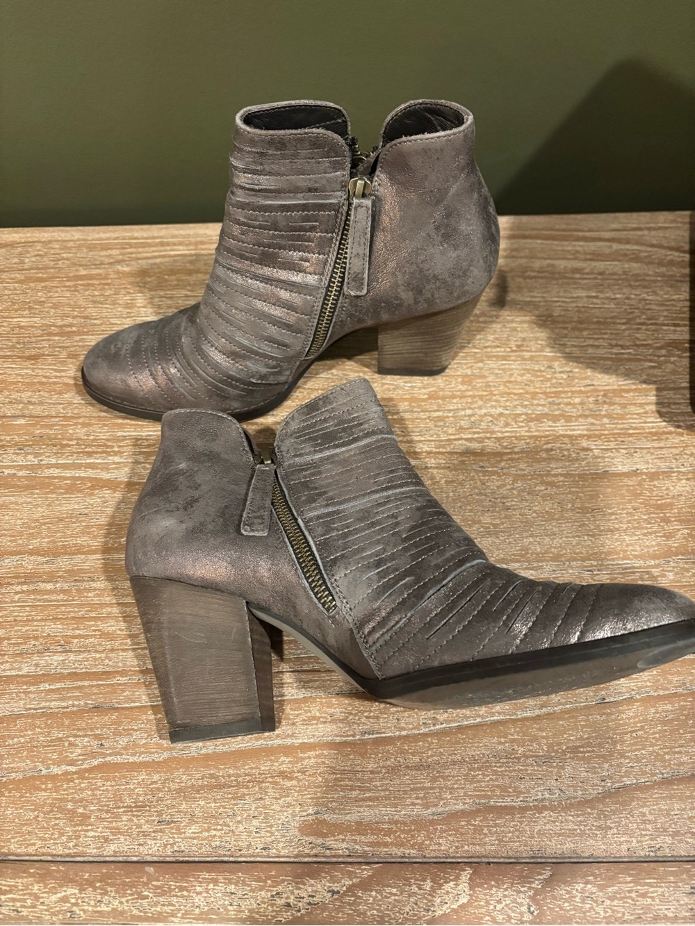 Paul Green Women's Gray Ankle Booties with Side Zip UK Size 5, US Size 8 - Picture 4 of 10